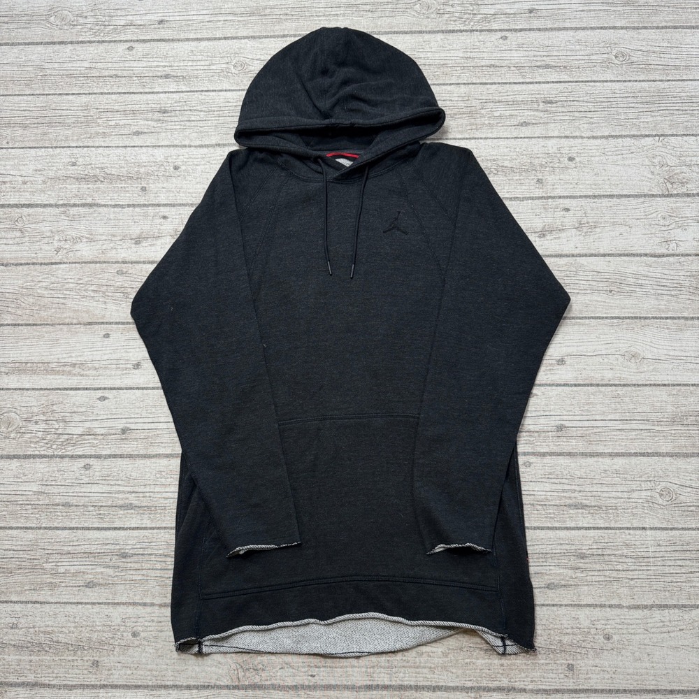 Air Jordan Hoodie Men's Small Black Heathered Jumpman Athletic Pullover Training